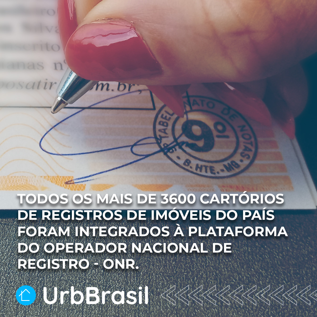 Todos os mais de 3600 Cartórios de Registros de Imóveis do país foram integrados à plataforma do Operador Nacional de Registro – ONR.