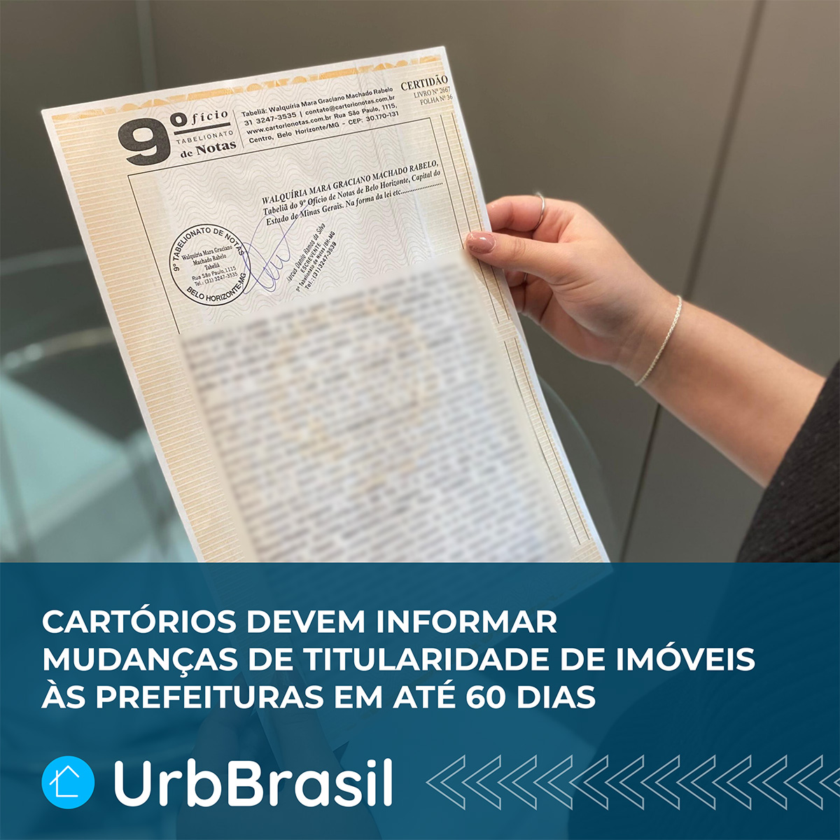 Cartórios Devem Informar Mudanças de Titularidade de Imóveis às Prefeituras em Até 60 Dias